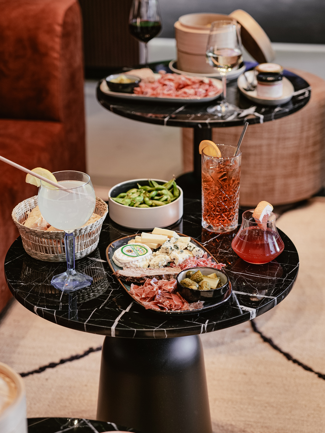 tapas, cocktails, boisson, golf indoor, golf indoor